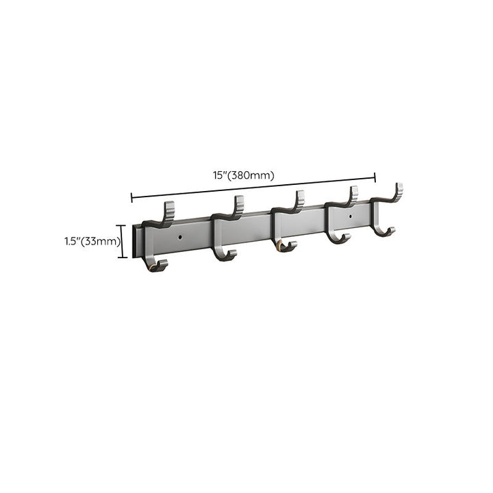 BowLift | Gray Aluminum Bathroom Accessory Set Contemporary Bathroom Shelf