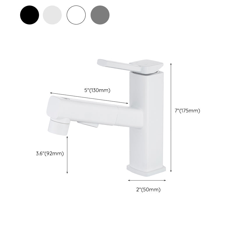 BowLift | Lever Handle Faucet Pull-Out Basin Faucet with Swivel Spout