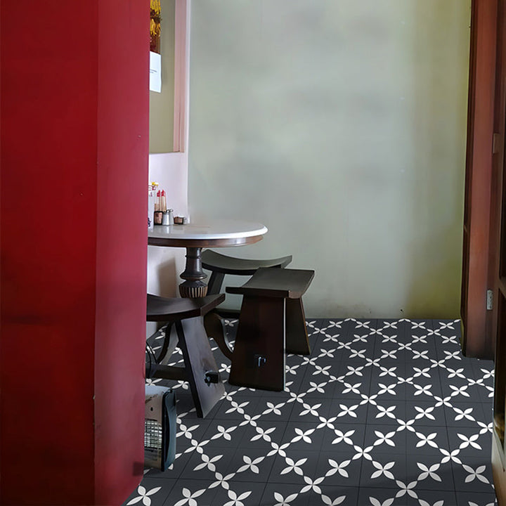 BowLift | Square Indoor Vinyl Floor Peel and Stick Floral Print Waterproof Vinyl Floor