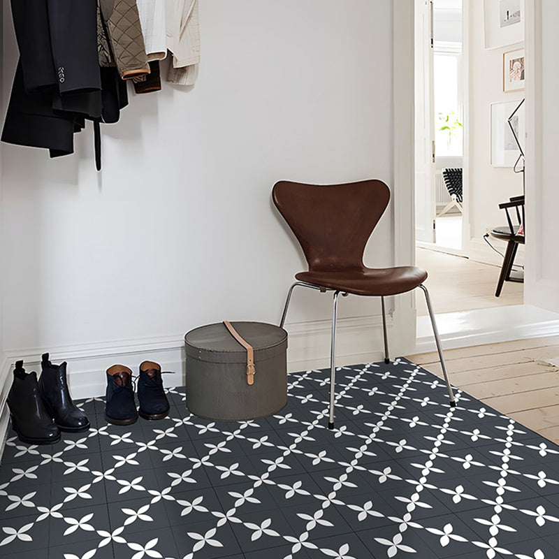 BowLift | Square Indoor Vinyl Floor Peel and Stick Floral Print Waterproof Vinyl Floor