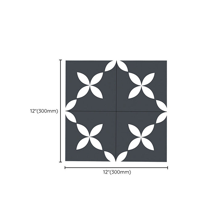 BowLift | Square Indoor Vinyl Floor Peel and Stick Floral Print Waterproof Vinyl Floor