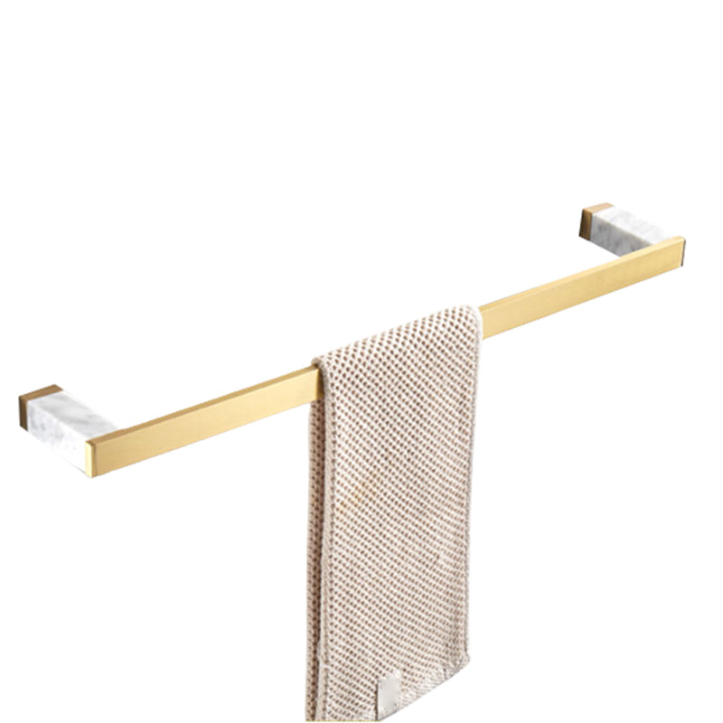 BowLift | Brushed Brass Bathroom Accessory Set Metal & Marble Bathroom Hardware Set with Bathtub Shelf