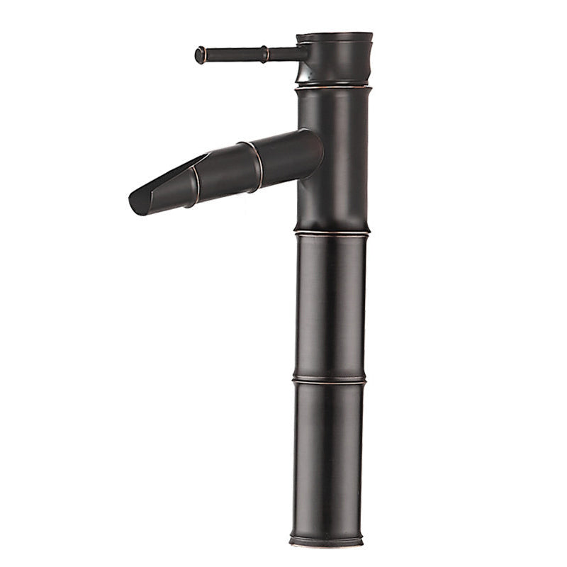 BowLift | Farmhouse Vessel Sink Faucet Copper 1-Handle Low Arc Vessel Faucet for Bathroom
