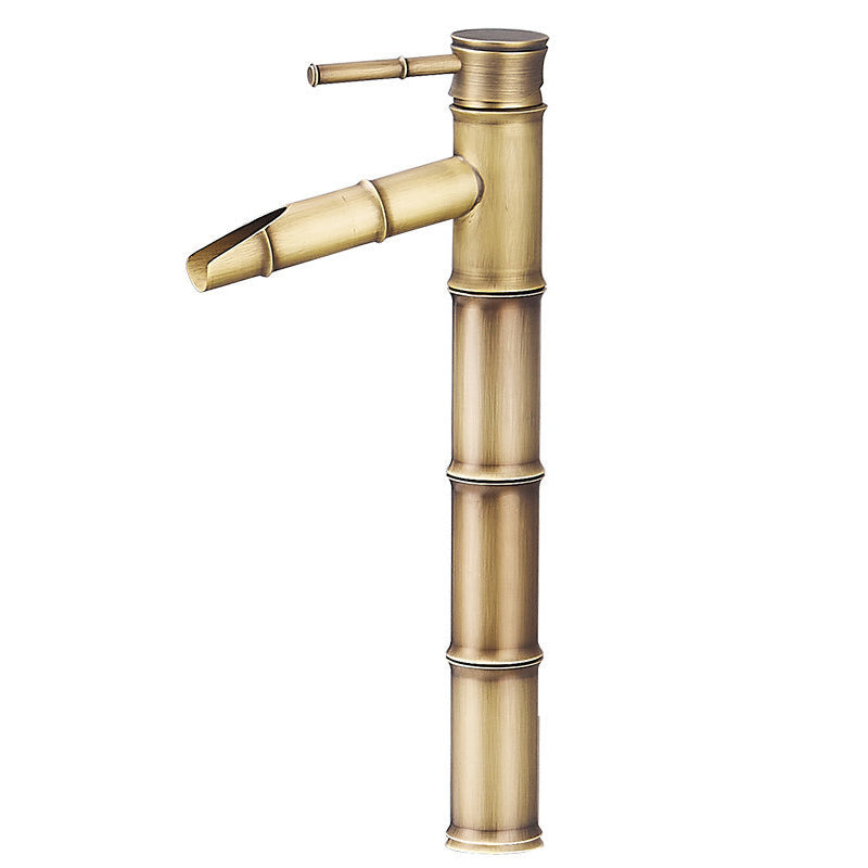 BowLift | Farmhouse Vessel Sink Faucet Copper 1-Handle Low Arc Vessel Faucet for Bathroom
