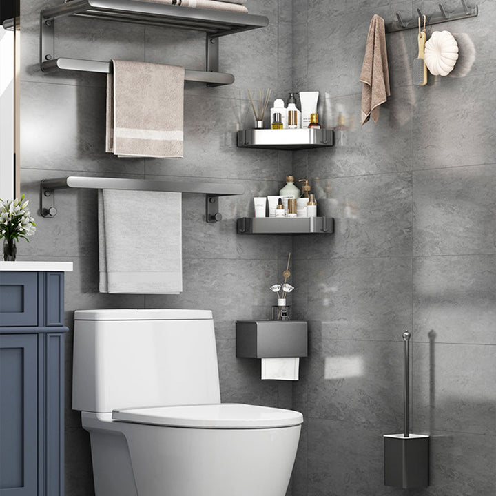 BowLift | Matte Gray Bathroom Hardware Set Modern Bathroom Accessories Set