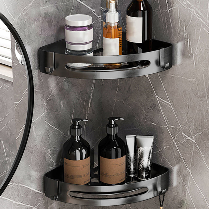 BowLift | Modern gray bathroom accessory set bathroom shelf bath hardware set