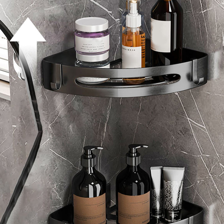 BowLift | Modern gray bathroom accessory set bathroom shelf bath hardware set