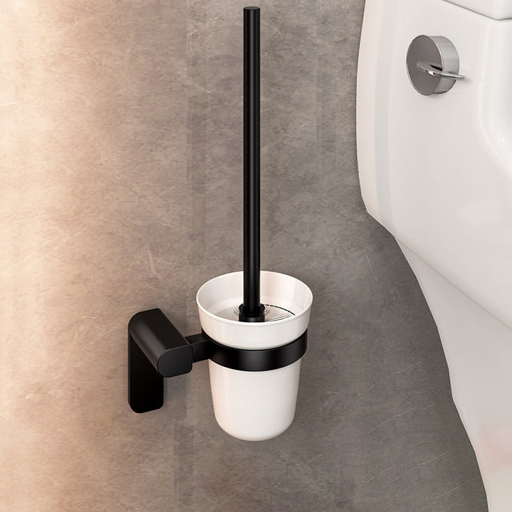 BowLift | Modern Bathroom Set with Bath Shelf/Towel Holder & Paper Holder Black Bathroom Hardware