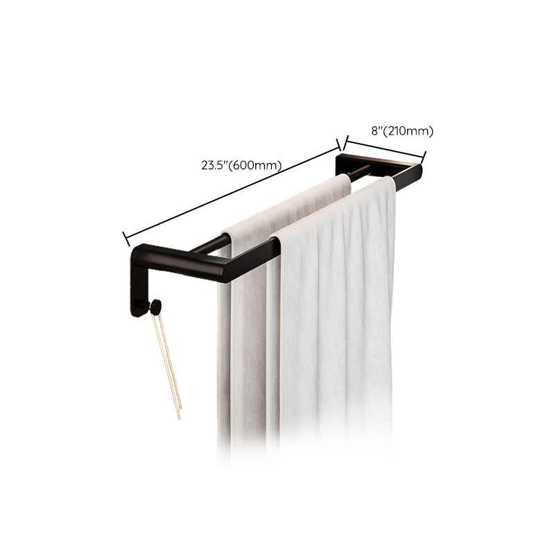 BowLift | Modern Bathroom Set with Bath Shelf/Towel Holder & Paper Holder Black Bathroom Hardware