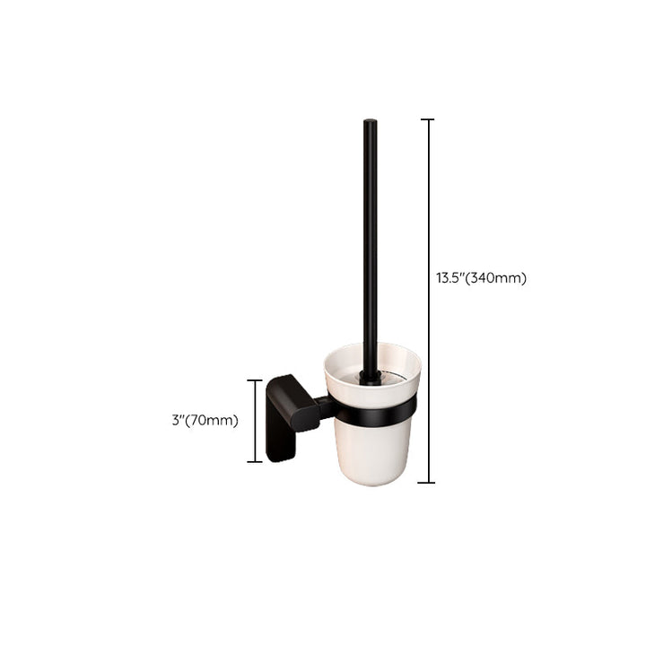 BowLift | Modern Bathroom Set with Bath Shelf/Towel Holder & Paper Holder Black Bathroom Hardware
