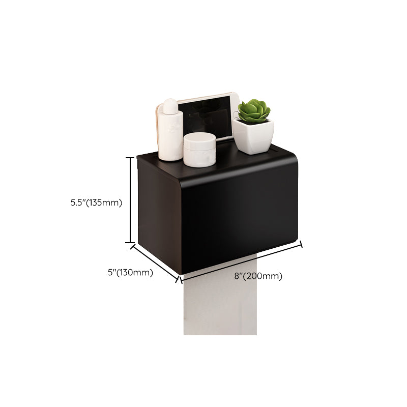 BowLift | Modern Bathroom Set with Bath Shelf/Towel Holder & Paper Holder Black Bathroom Hardware