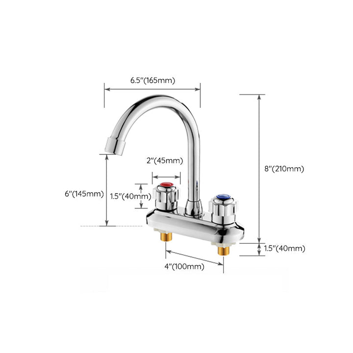 BowLift | Knob Handle Brass Faucet High Arc Swivel Sink Faucet for Bathroom