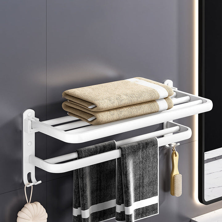 BowLift | White contemporary bathroom accessory set stainless steel aluminum bathroom set