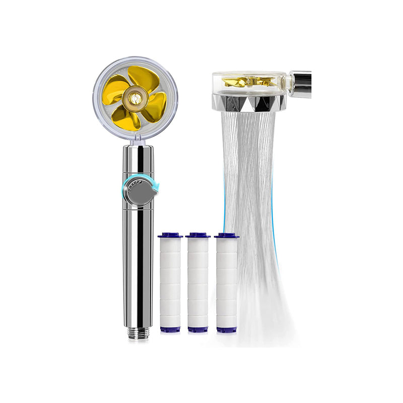 BowLift | Contemporary Handheld Supercharged Showerhead Round 3 Setting Spray Head