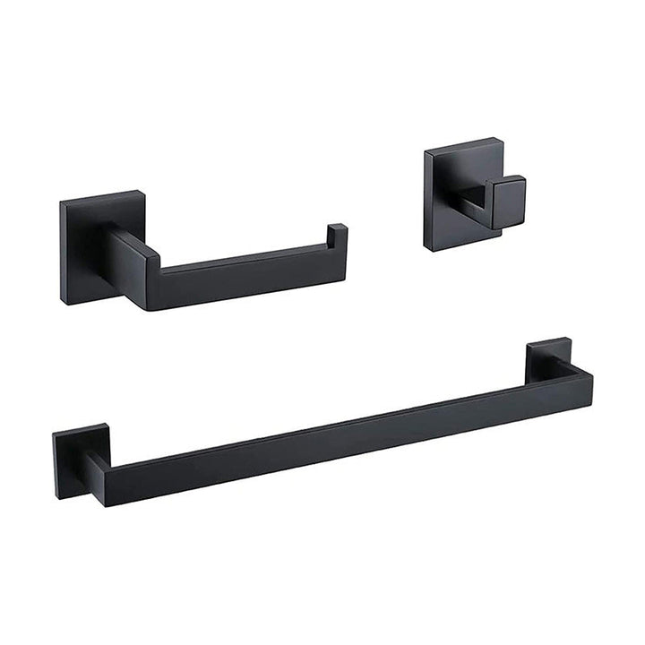 BowLift | 7-piece bathroom accessory set made of stainless steel with paper holder/robe hook/towel ring bar