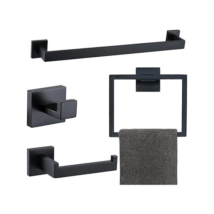 BowLift | 7-piece bathroom accessory set made of stainless steel with paper holder/robe hook/towel ring bar