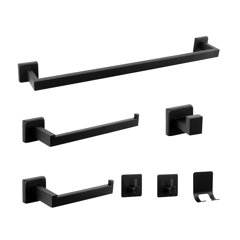BowLift | 7-piece bathroom accessory set made of stainless steel with paper holder/robe hook/towel ring bar