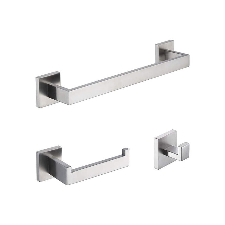 BowLift | 7-piece bathroom accessory set made of stainless steel with paper holder/robe hook/towel ring bar