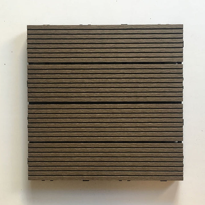 BowLift | Contemporary Engineered Floor Tile Wire-Brushed Click-Lock Wood Floor for Patio Garden