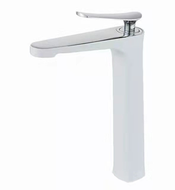 BowLift | 1 Handle Solid Copper Bathroom Sink Faucet Nordic Modern Vanity Faucet with Drain