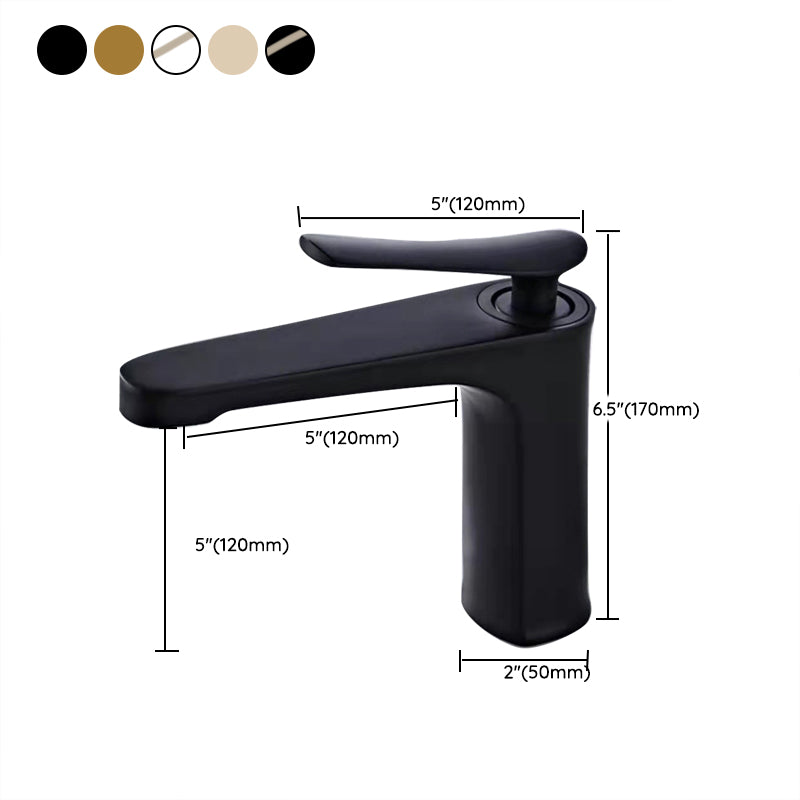 BowLift | 1 Handle Solid Copper Bathroom Sink Faucet Nordic Modern Vanity Faucet with Drain