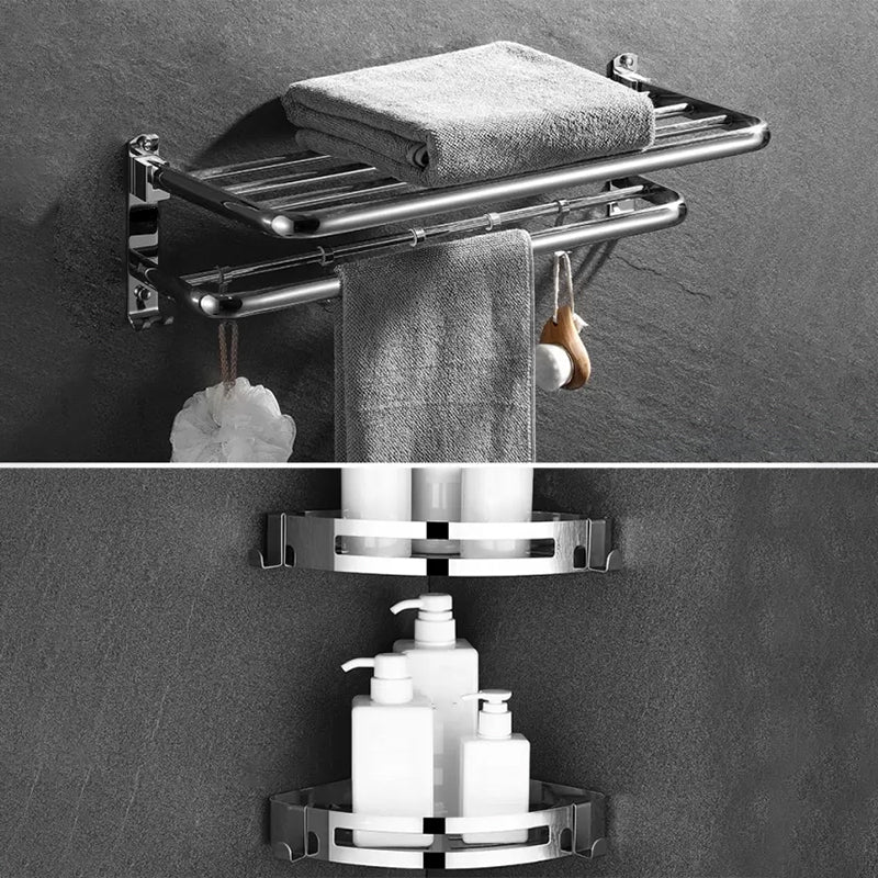 BowLift | Modern Bathroom Accessories Set Silver Bathroom Accessories Hardware Set