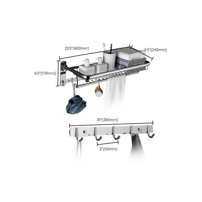 BowLift | Modern Bathroom Accessories Set Silver Bathroom Accessories Hardware Set