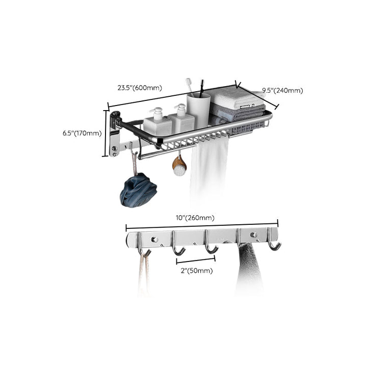 BowLift | Modern Bathroom Accessories Set Silver Bathroom Accessories Hardware Set