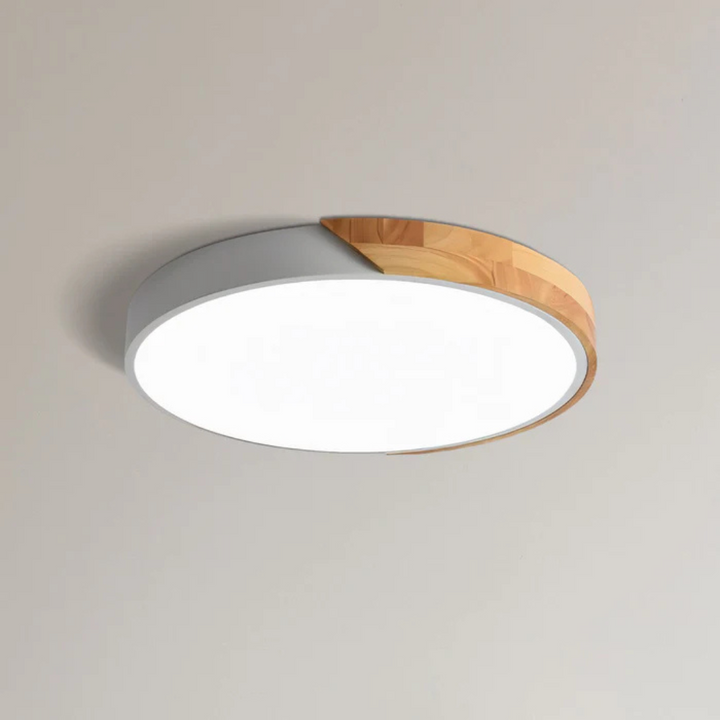 Scandinavian Wooden LED Ceiling Lamp with Easy Installation