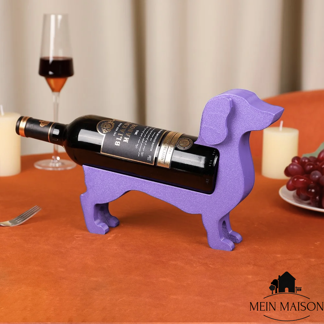 BowLift | Wine Bottle Holder Dachshund CorkHound | Original Design | Sturdy & Decorative | For 375–500 ml