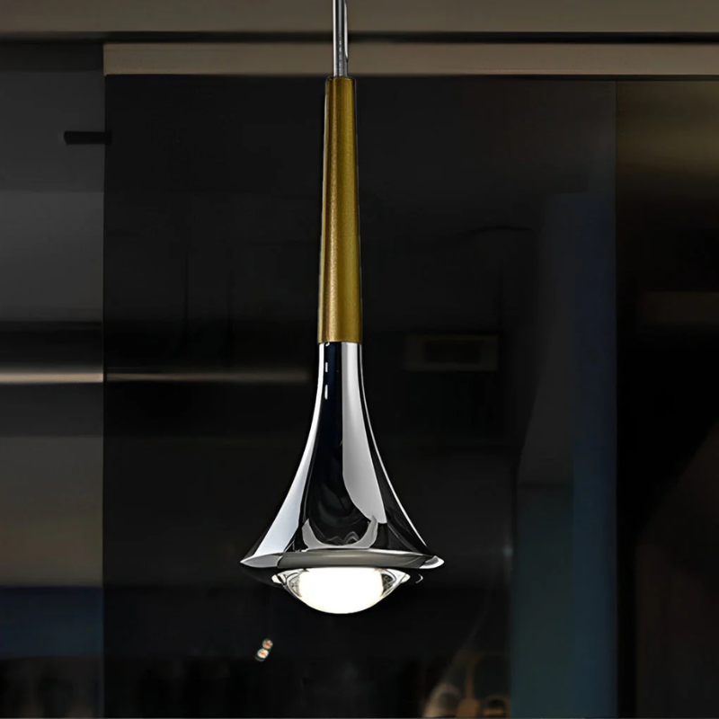 BowLift | Scandinavian Pendant Lamp in Droplet Shape of Metal