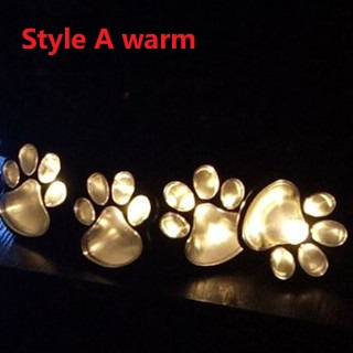 BowLift | Solar lamp in paw print design – LED garden lighting in multicolor for outdoor use