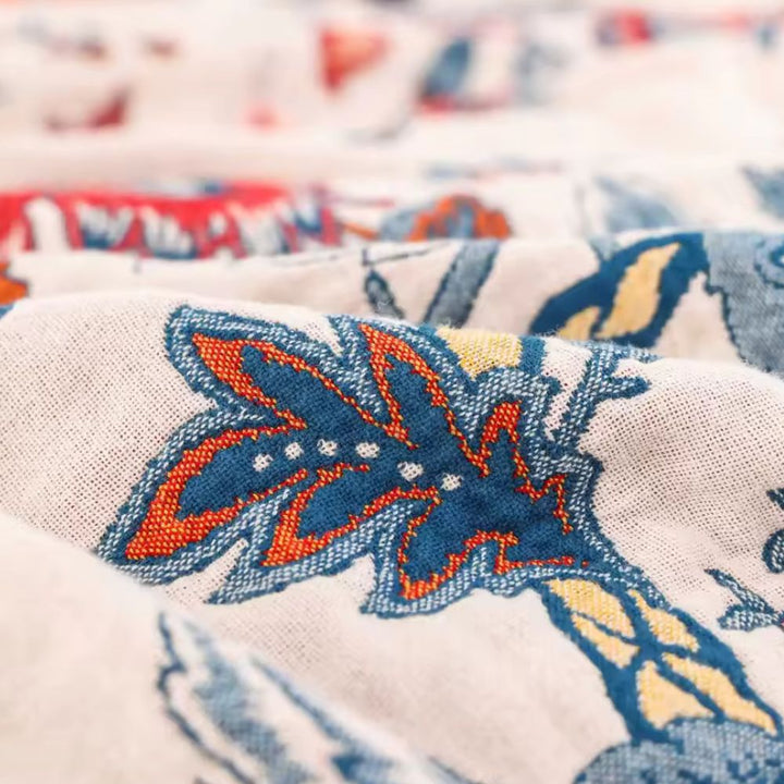BowLift | Retro Botanica Bliss Cotton Blanket