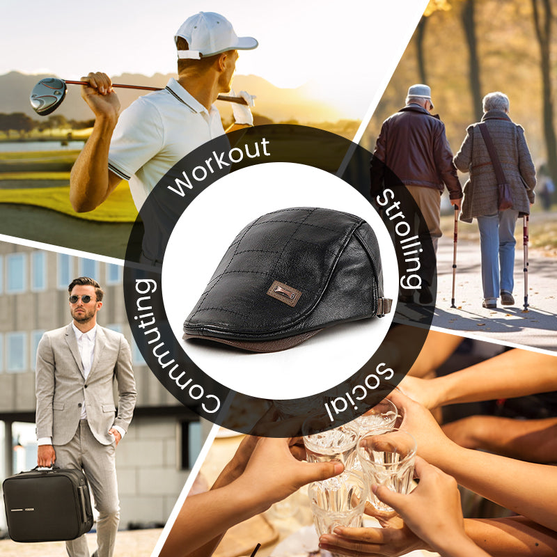 BowLift | ElderLux Plush Leather Beret | Cozy elegance for a warm winter experience