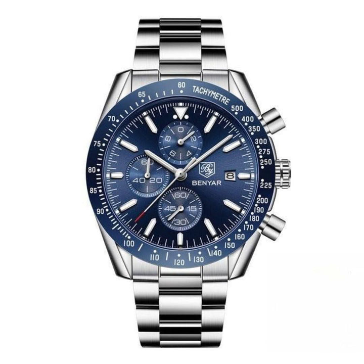 BowLift | Men’s Waterproof Quartz Watch with Leather Strap