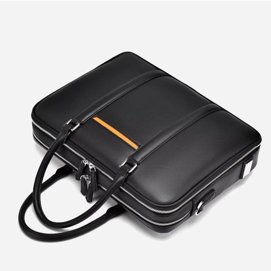 BowLift | Manhattan Leather Business Laptop Briefcase Crossbody Handbag