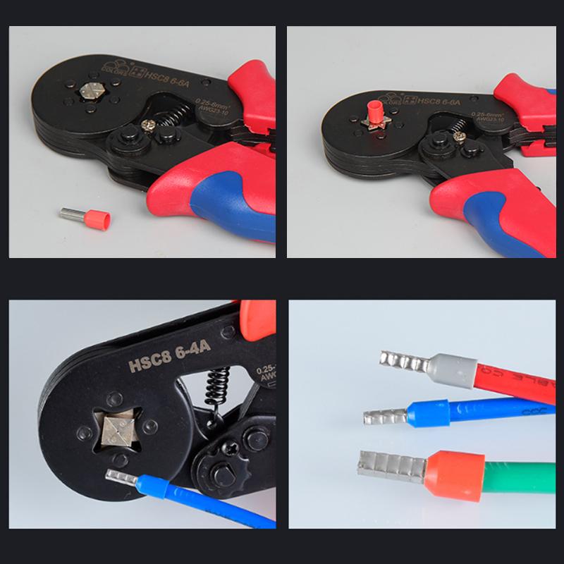 End sleeves crimping tool set with cable lugs | Bowlift