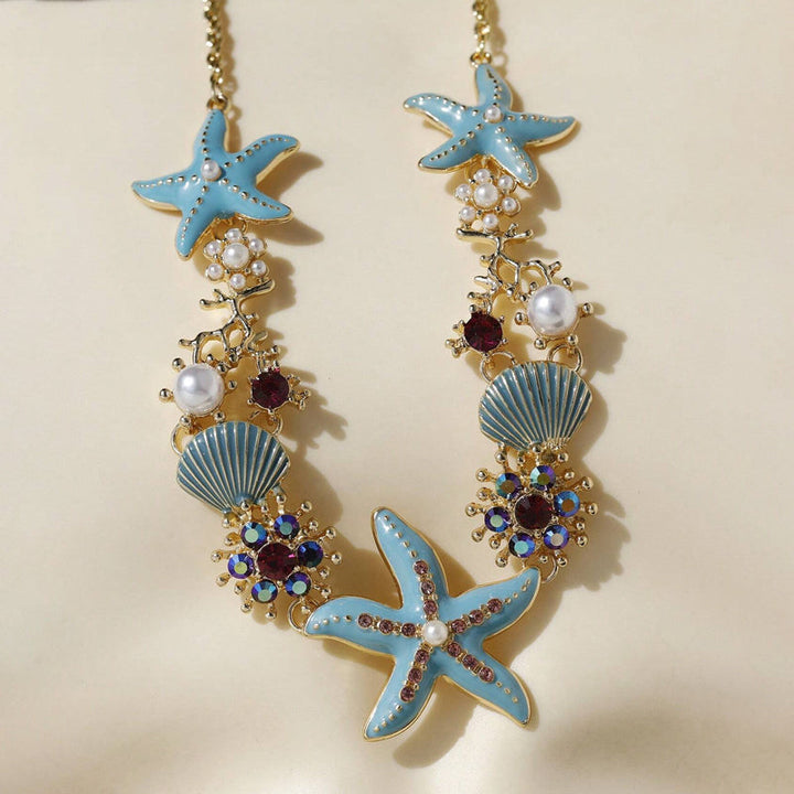 BowLift | Shell Starfish Pearl Necklace