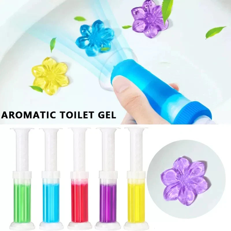 Toilet Freshener Cleaner Gel Flower Stamp Bowlift