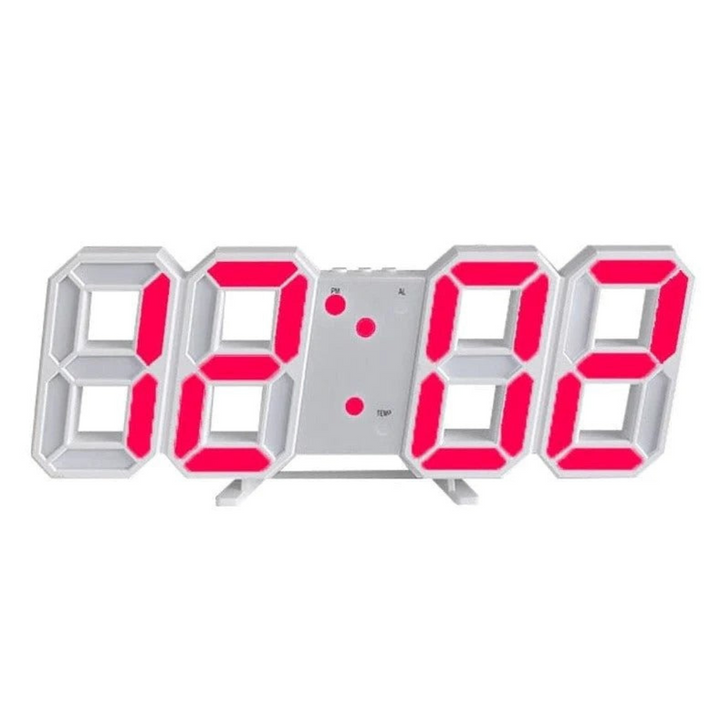 BowLift | Modern 3D-LED Wall Clock Black | Digital Kitchen Clock Eye-Catcher
