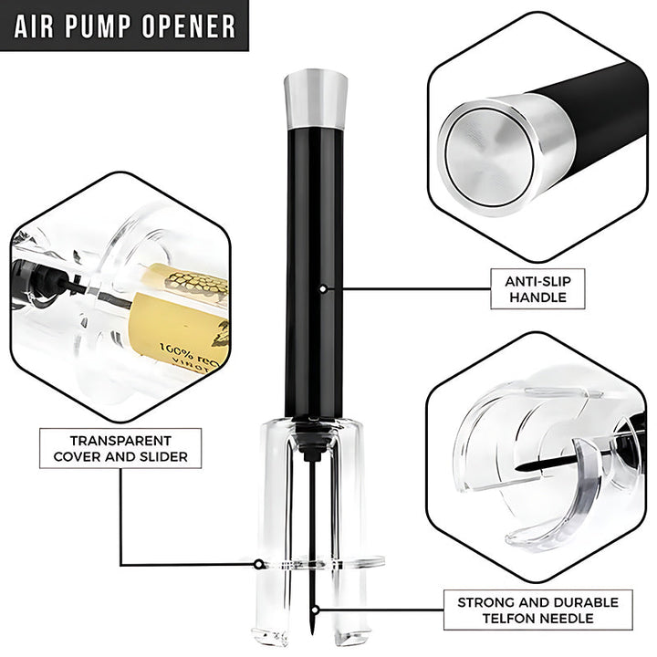 BowLift | Air Pump Corkscrew Set for Cork Removal