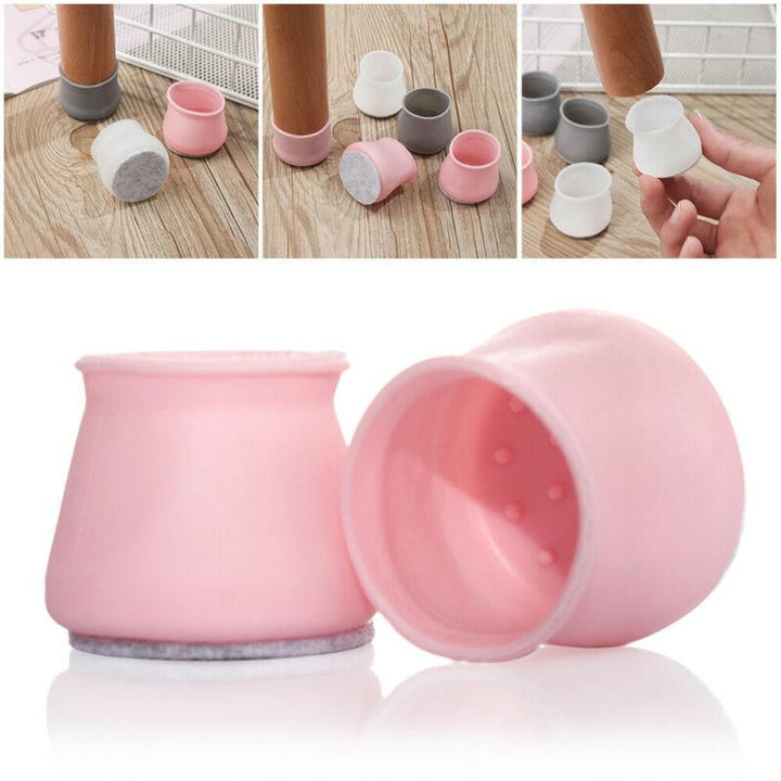 Upgraded Furniture Silicone Protection Covers Chair Leg Covers with Felt | Bowlift