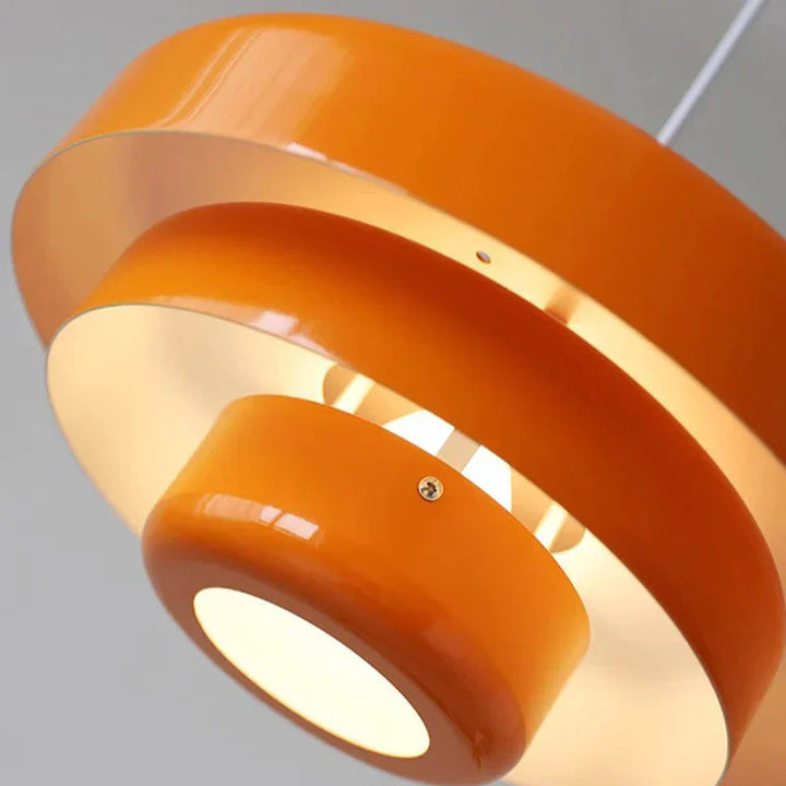 Modern Orange LED Pendant Lamp – Scandinavian Hanging Light for Living Room, Kitchen, and Dining Room | Bowlift