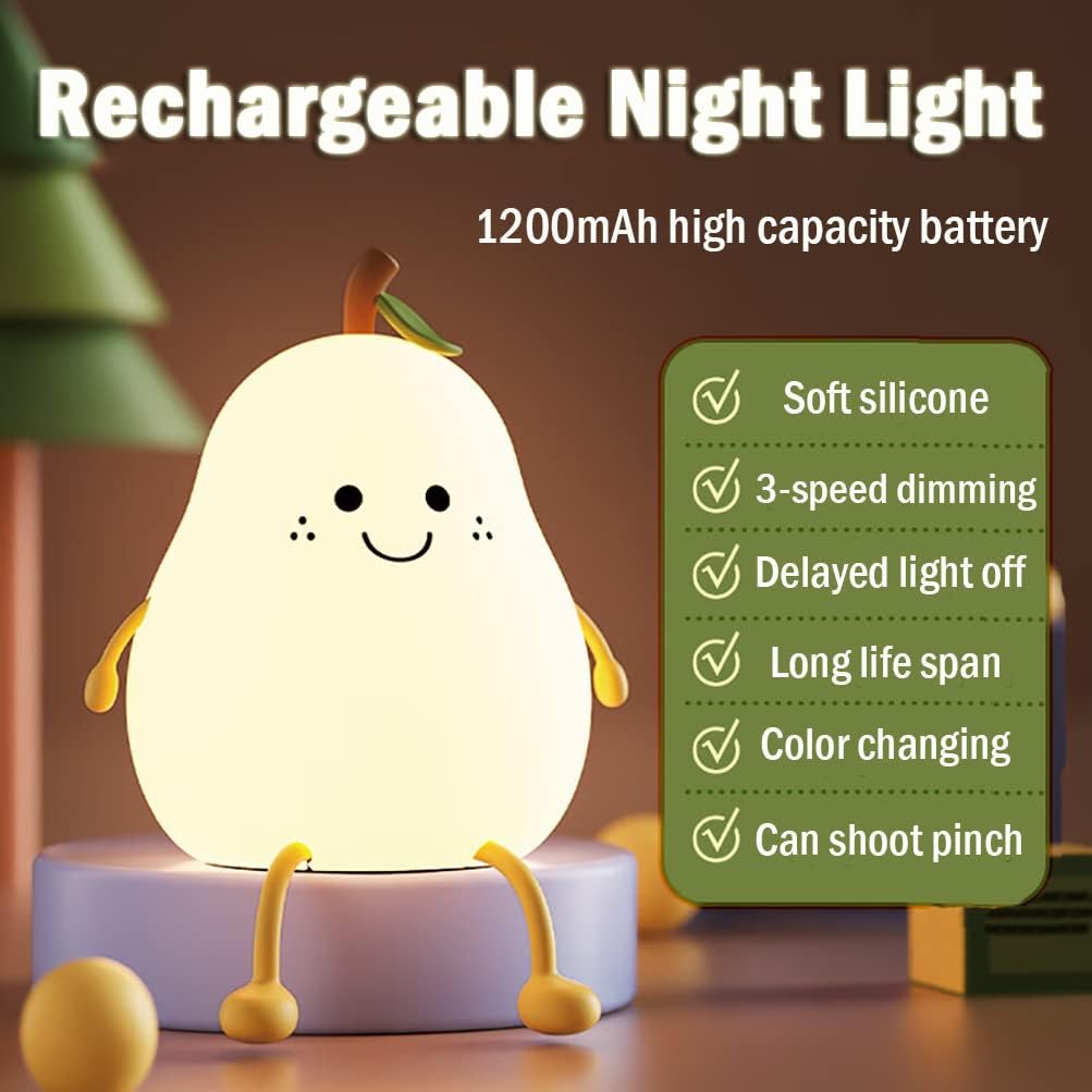 BowLift | Chic PearGlow Night Light with USB Charger and Warm White Light
