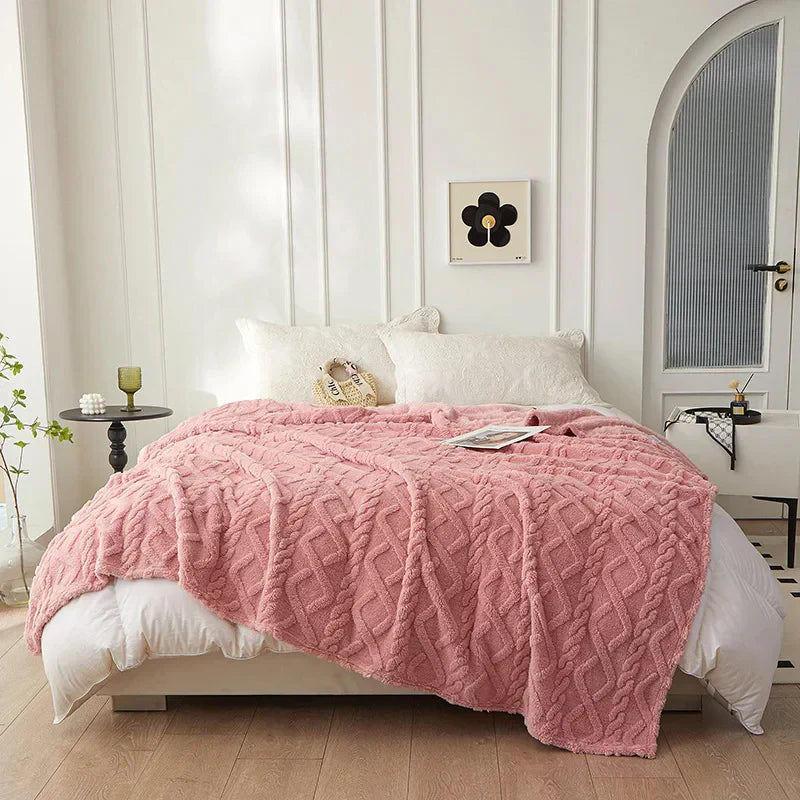 Luxury Lambswool Blanket for Bedroom Bowlift