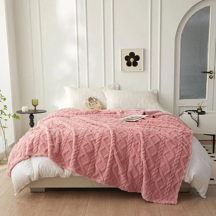 Luxury Lambswool Blanket for Bedroom Bowlift