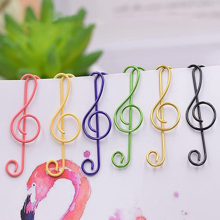 Music Multicolored Metal Paper Clips | Bowlift