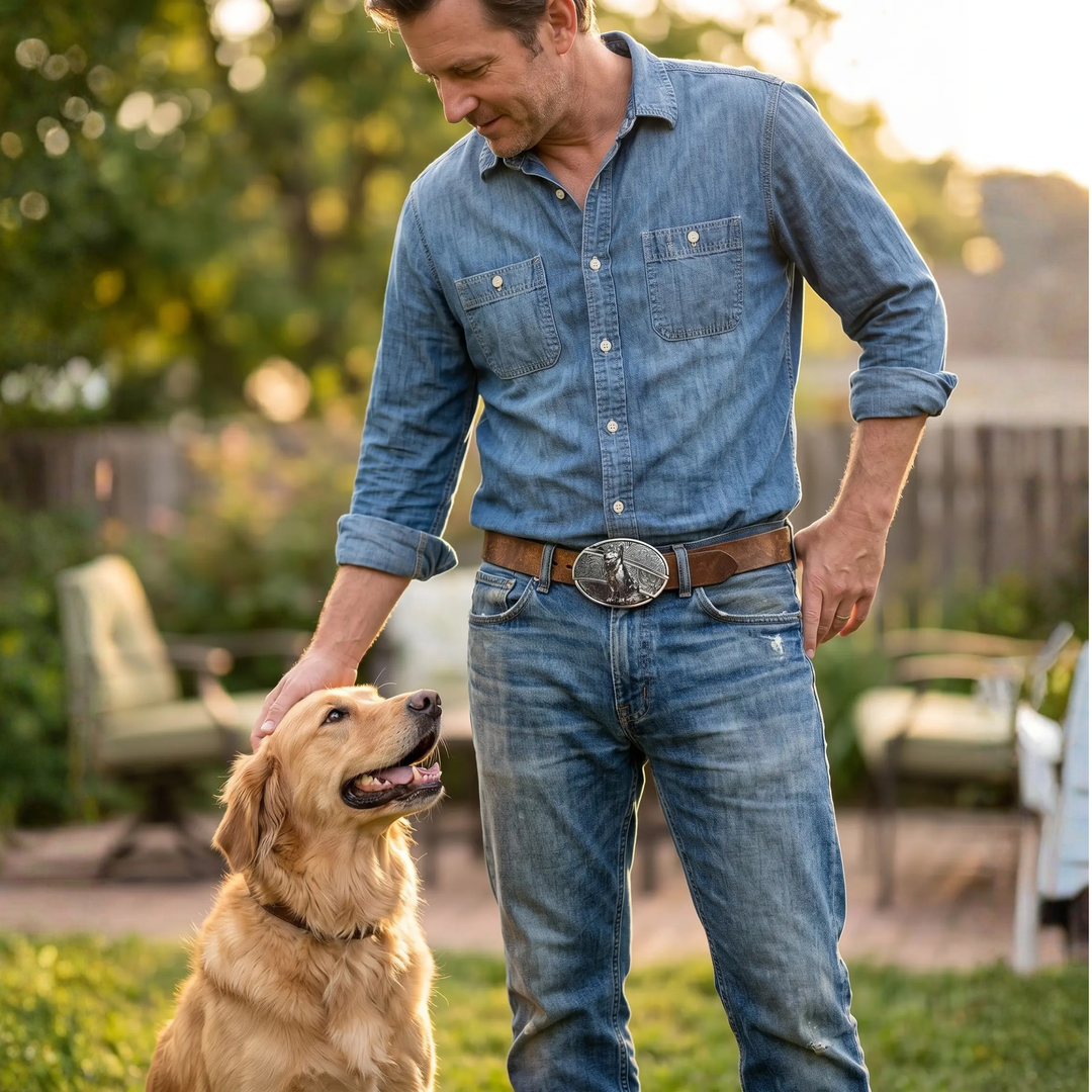 BowLift | Metal Oval Cowboys Belt Buckle