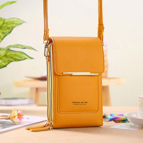 Anti-Theft Leather Bag with Touchscreen | Bowlift