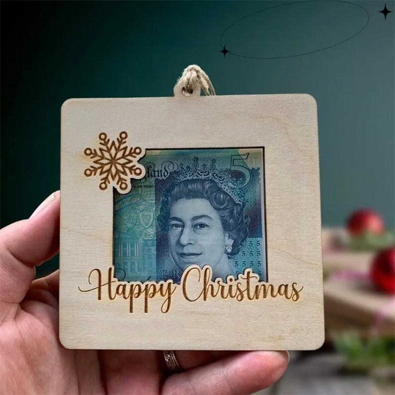 BowLift | Christmas Money Clip Decoration made of Wood